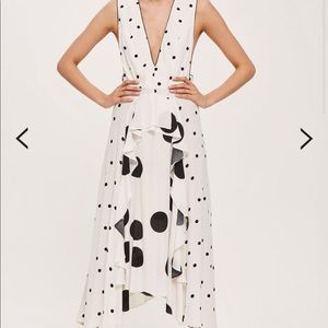 Polka dot midi dress. Top Shop. Size 4